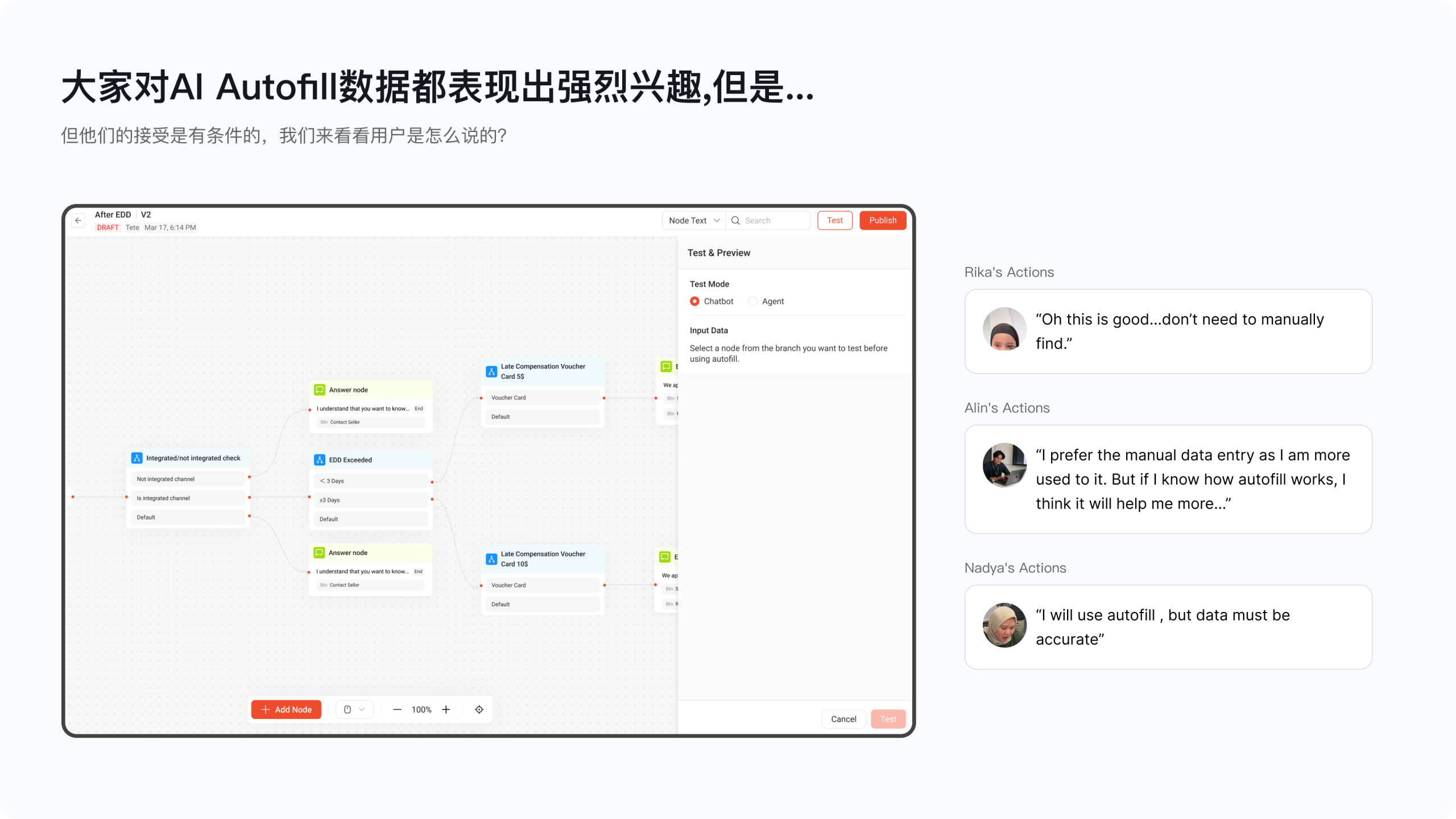把测试中听到的问题,带回下一轮调整